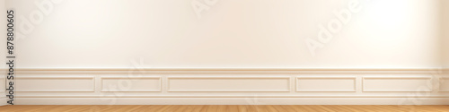 Wallpaper Mural White wall, wood floor, and molding,  classic interior design, minimalist style,  empty space,  home decor,  modern design. 
 Torontodigital.ca