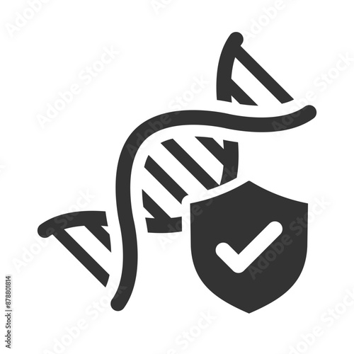 DNA accuracy icon. vector DNA protection for apps and websites