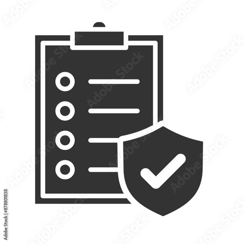 vector business insurance icon for apps and websites