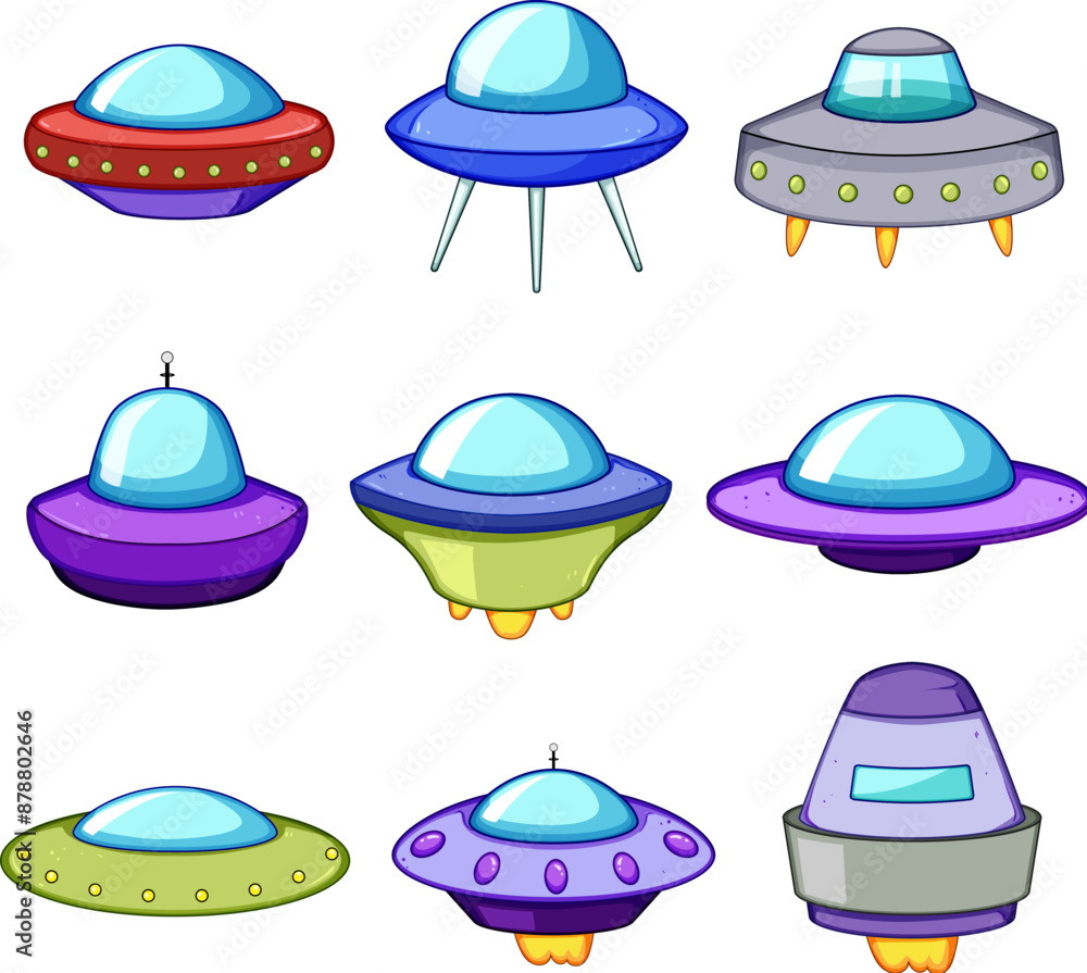 ufo ship set cartoon. flying saucer, space space, beam 51 ufo ship sign. isolated symbol vector illustration ufo ship set cartoon. flying saucer, space space, beam 51 ufo ship sign. isolated symbol vector illustration