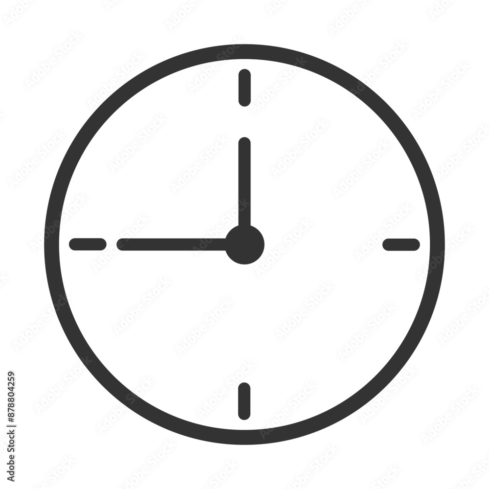 flat clock icon isolated white background for websites and apps flat clock icon isolated white background for websites and apps
