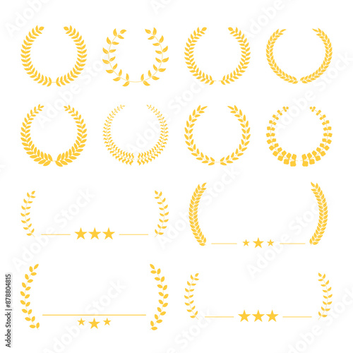 collection of vector greeting wreaths