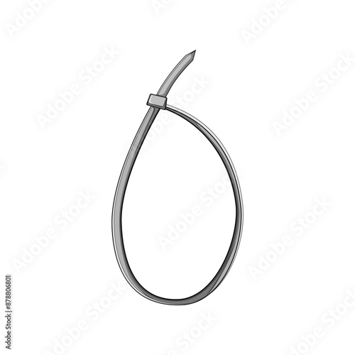 plastic cable ties cartoon. zip nylon, wrap bundle, wire color plastic cable ties sign. isolated symbol vector illustration