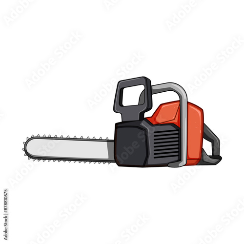 worker chainsaw cartoon. action climber, forest lumberjack, lumber timber worker chainsaw sign. isolated symbol vector illustration