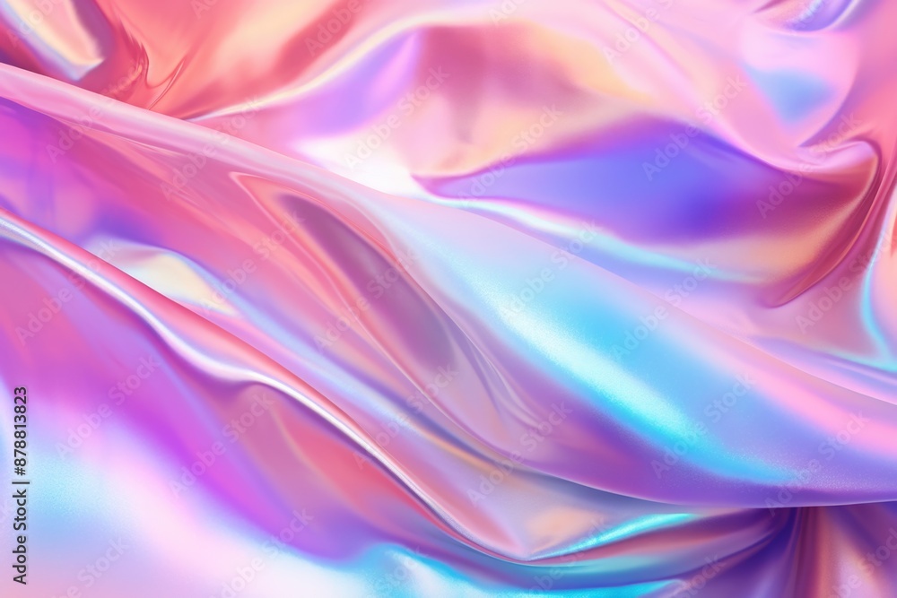 Abstract holographic neon foil background with iridescent colors and copy space. Abstract holographic neon foil background with iridescent colors and copy space.