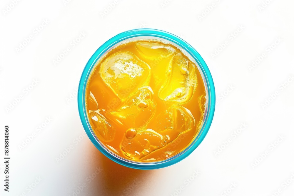 A close-up shot of a glass filled with orange juice, perfect for use in food and beverage photography or advertising A close-up shot of a glass filled with orange juice, perfect for use in food and beverage photography or advertising