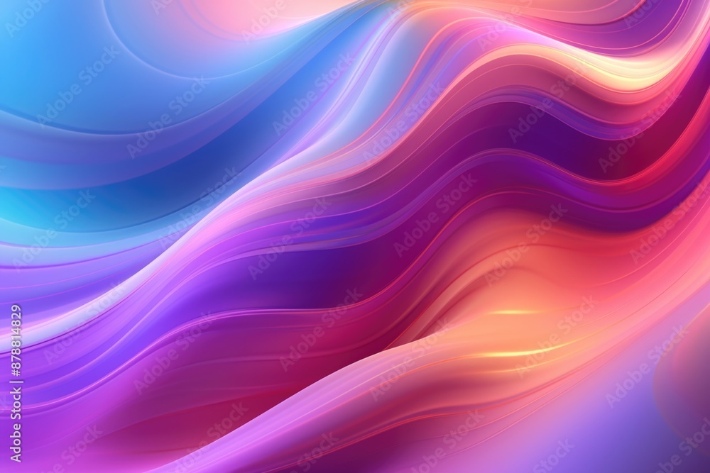 Colorful holographic neon abstract background with pastel waves. Colorful holographic neon abstract background with pastel waves.