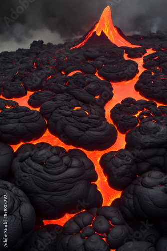 burning Lava in the dark