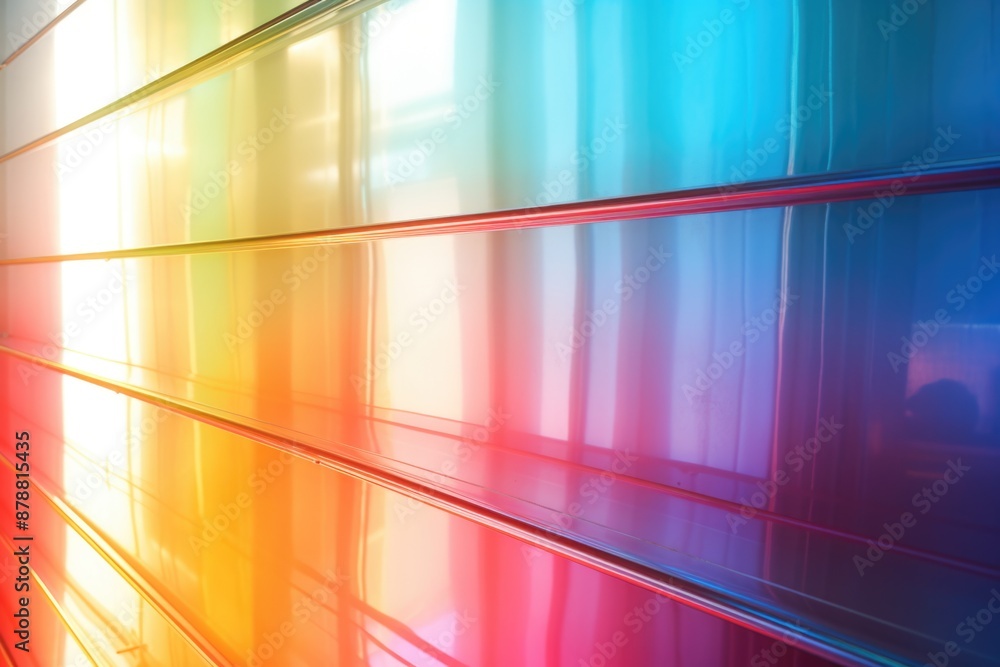 Colorful rainbow light reflecting and refracting on textured wall. Colorful rainbow light reflecting and refracting on textured wall.