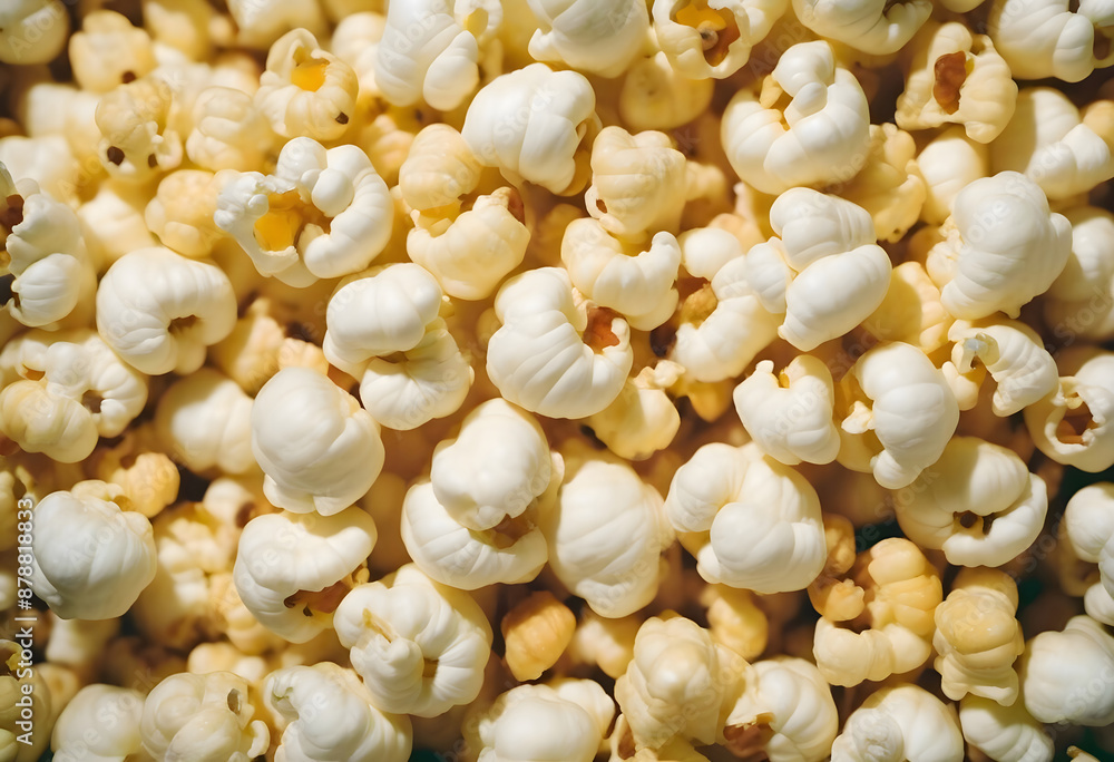 Concept photo of top view of close-up popcorn Concept photo of top view of close-up popcorn