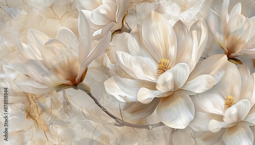 An abstract illustration with a luxurious floral pattern. The subject is digitally rendered.