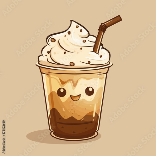 Cute Cartoon Ice Coffee Foo...
