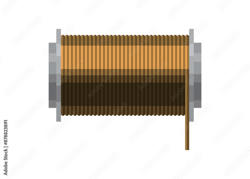 Copper wire roll. Simple flat illustration. Copper wire roll. Simple flat illustration.