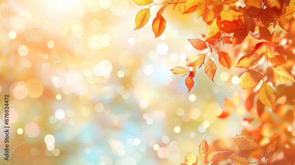 Blurred background with autumn leaves Concept of autumn Blurred background with autumn leaves Concept of autumn