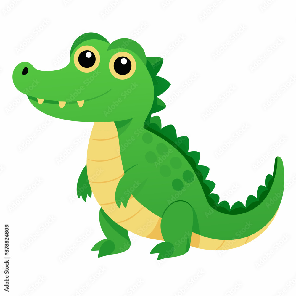 Cute Alligator Vector Illustration Cute Alligator Vector Illustration
