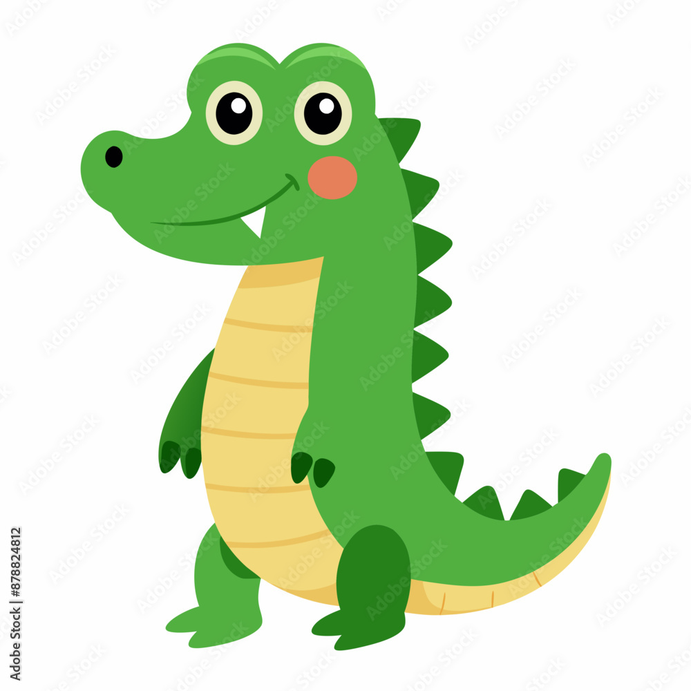 Fototapeta premium Cute Alligator Vector Illustration