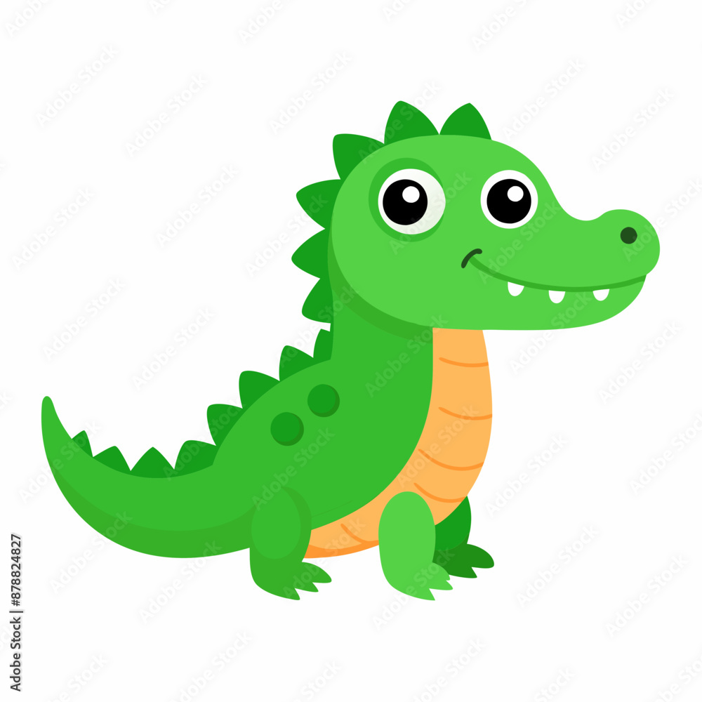 Fototapeta premium Cute Alligator Vector Illustration
