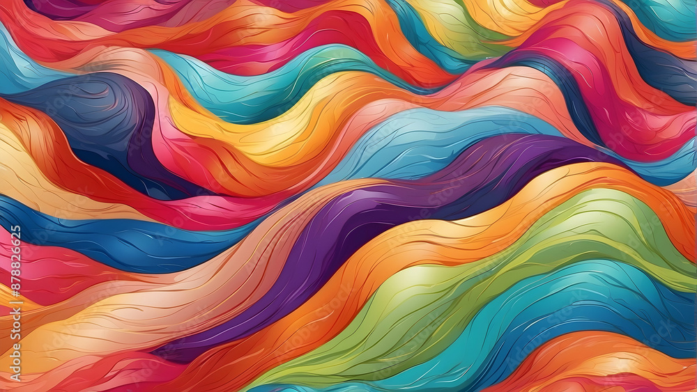 Fototapeta premium Colorful abstract wavy background design