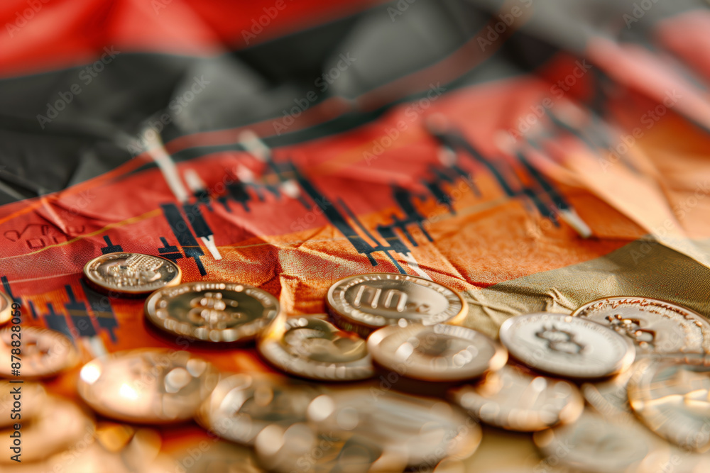 Glittering Fortunes: A Pile of Coins on a Table Glittering Fortunes: A Pile of Coins on a Table