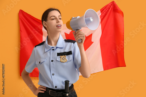 Female police officer with ...