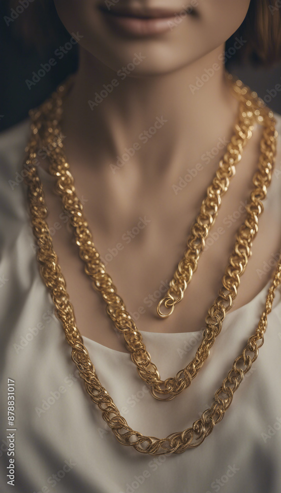 A gold necklace jewelry female adult A gold necklace jewelry female adult