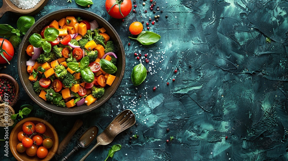 Healthy and Colorful Vegetarian Salad Healthy and Colorful Vegetarian Salad