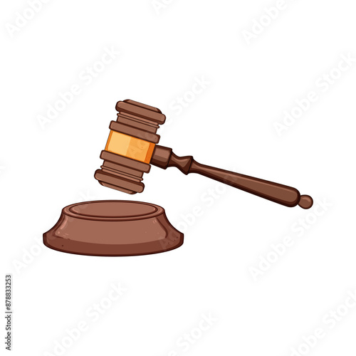 mallet judge hammer cartoon. lawyer ment, trial decision, order judicial mallet judge hammer sign. isolated symbol vector illustration