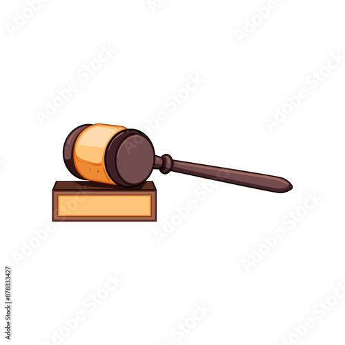 lawyer judge hammer cartoon. ment trial, decision order, judicial judgment lawyer judge hammer sign. isolated symbol vector illustration
