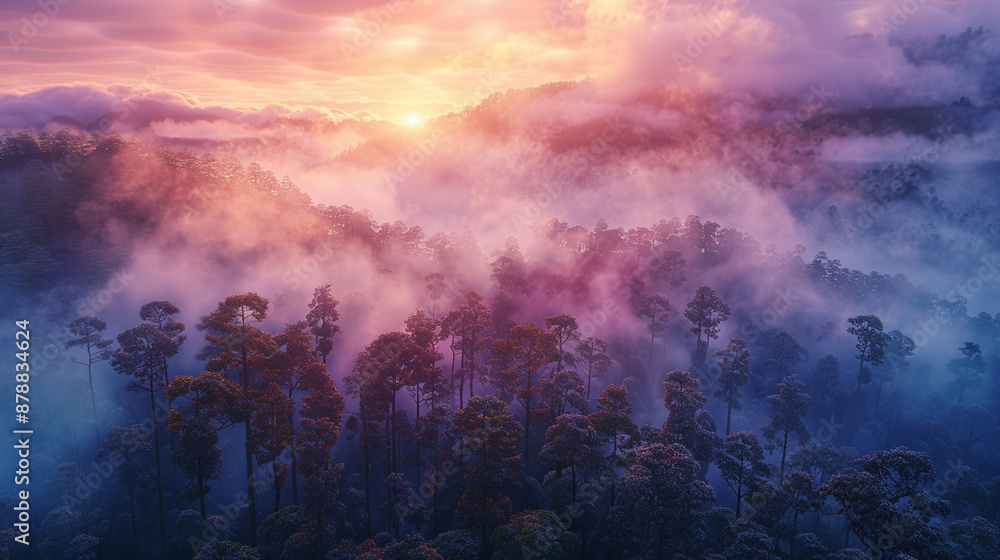 Ethereal Dawn: Misty Forest Awakening Ethereal Dawn: Misty Forest Awakening