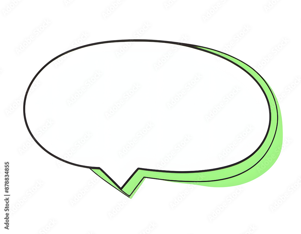 Green comic speech bubble doodle on a transparent background. Oval shape. Chat bubble speech icon. Messaging and Chatting symbol Green comic speech bubble doodle on a transparent background. Oval shape. Chat bubble speech icon. Messaging and Chatting symbol