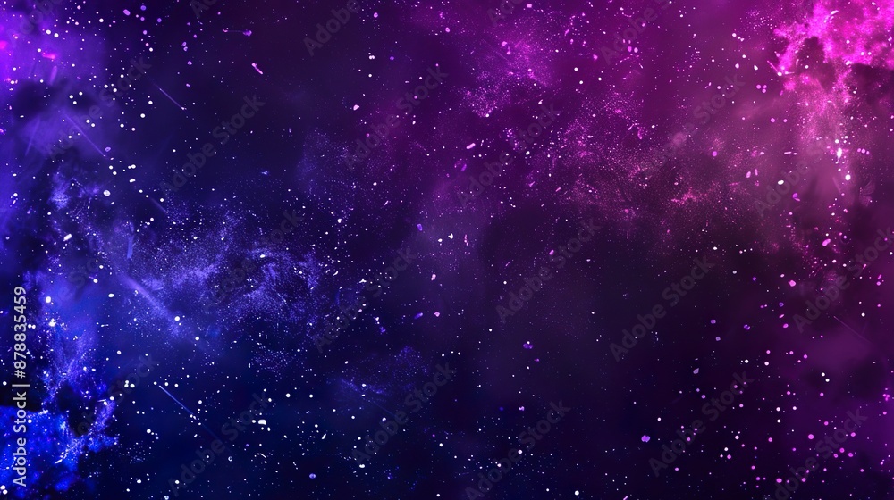 Naklejka premium Captivating Purple and Pink Nebula in a Starry Night Sky