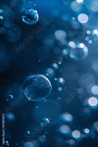 Wallpaper Mural Create an abstract painting using coolors.co palette. Paint bubbles floating upwards in a liquid. Make the bubbles appear 3D and realistic. Torontodigital.ca