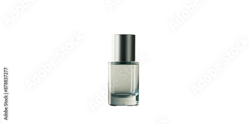 bottle of perfume or fragrance or cream or essence, isolated white background, for text