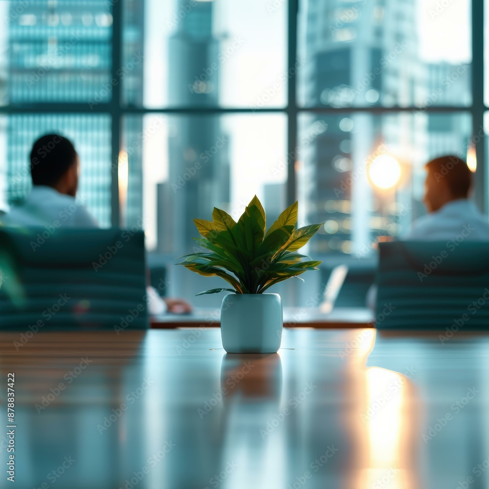 Tranquil Deskside Oasis Amidst Busy Office Tranquil Deskside Oasis Amidst Busy Office
