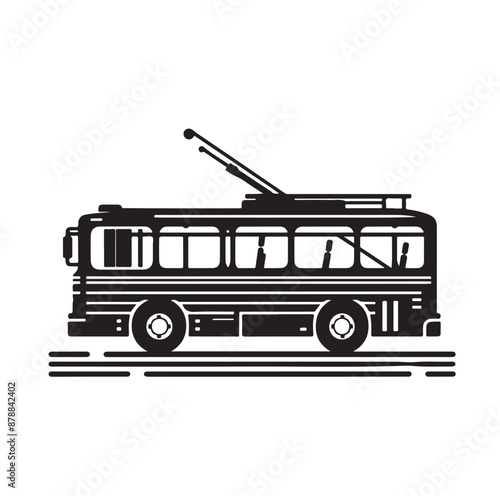 bus vector silhouette illustration