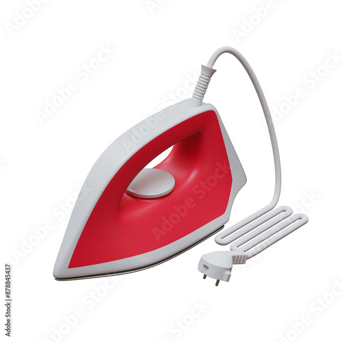 Clothes Iron 3d Render illustration