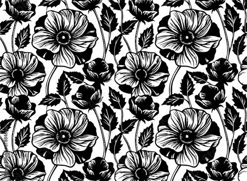 poppy seamless pattern design for 40oz laser tumbler, mockap, warp tumbler v2