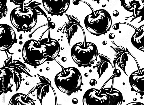 cherry seamless pattern design for 40oz laser tumbler, mockap, warp tumbler