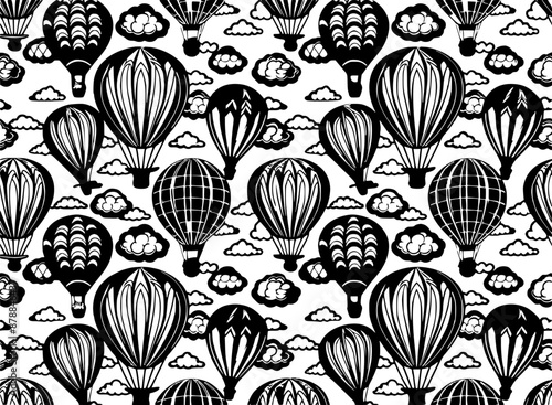air ballon seamless pattern design for 40oz laser tumbler, mockap, warp tumbler