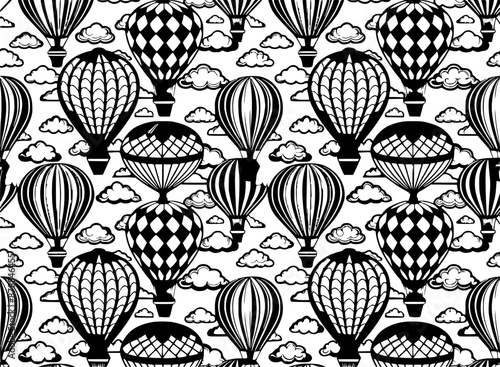 air ballon seamless pattern design for 40oz laser tumbler, mockap, warp tumbler v2