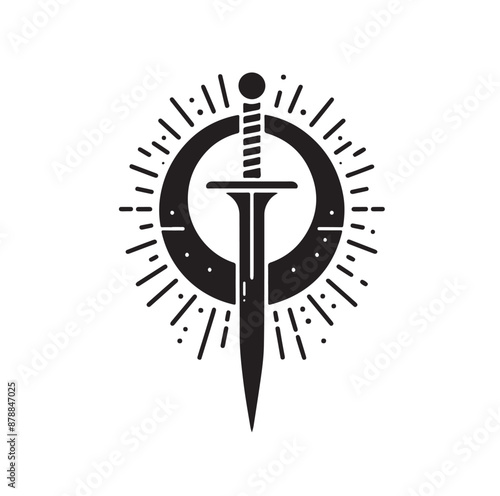 set of swords silhouettes vector illustration