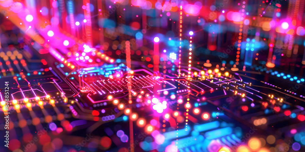 A vibrant binary source digital circuit featuring illuminated pathways, symbolizing the intricate and interconnected data flow crucial for modern electronic systems and technological advancements.
A vibrant binary source digital circuit featuring illuminated pathways, symbolizing the intricate and interconnected data flow crucial for modern electronic systems and technological advancements.