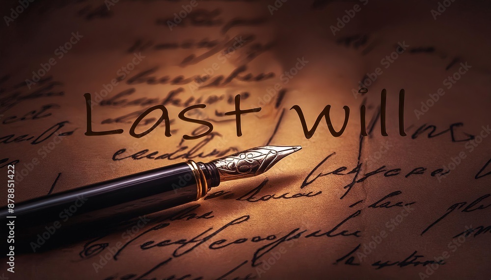 Fototapeta premium Last Will and Testament Document with Pen
