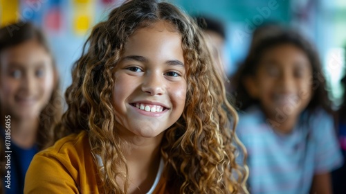 A classroom with a focus on inclusive education, diverse students learning together