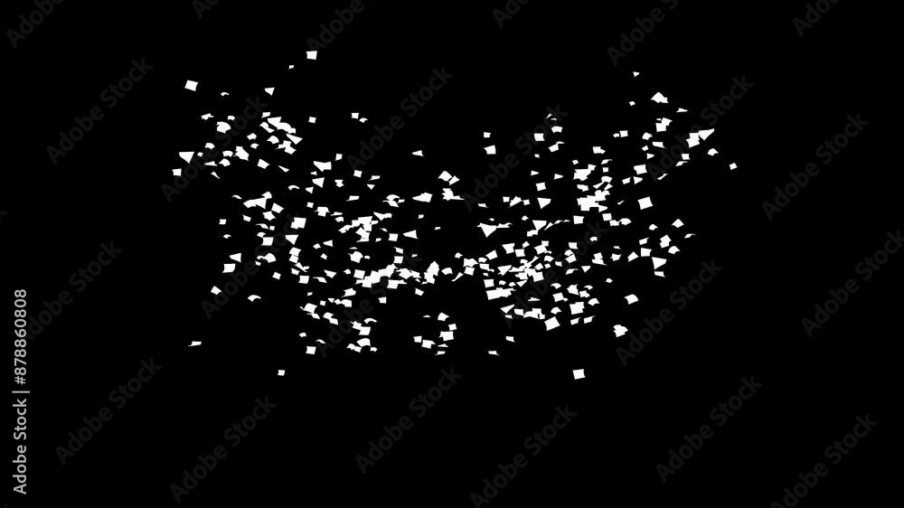 Red Confetti Explosions with Black, Green screen and Matte Channel Red Confetti Explosions with Black, Green screen and Matte Channel