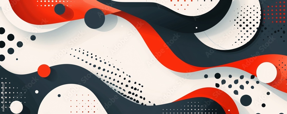 Abstract Dynamic Background with Red, Black, and White Swirls Abstract Dynamic Background with Red, Black, and White Swirls