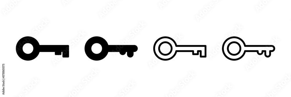Key icon vector isolated on white background. Key vector icon. Key symbol. security Key icon vector isolated on white background. Key vector icon. Key symbol. security