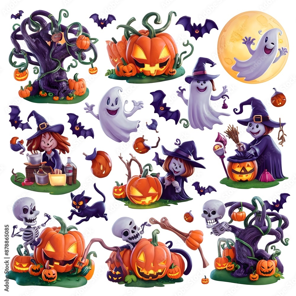 set of halloween icons set of halloween icons
