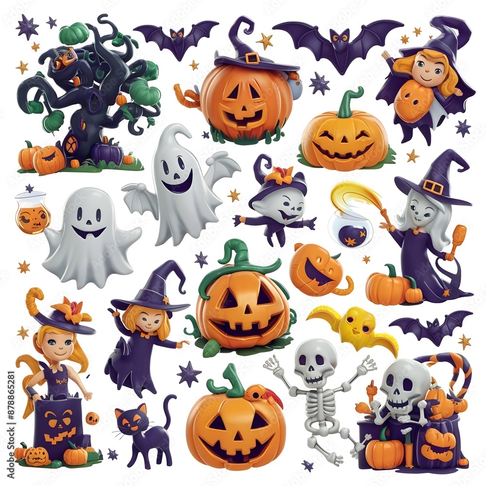 set of halloween icons set of halloween icons