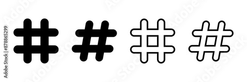 Hashtag icon vector isolated on white background. hashtag vector icon